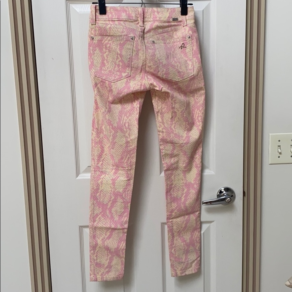 DL1961 pink python print Emma jeans - Picture 4 of 5